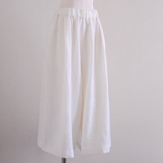 リネンウールキュロットスカート Off White