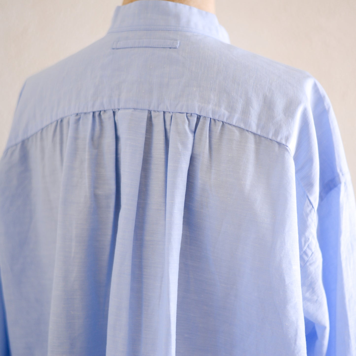 コットンリネンリラックスシャツ Sax