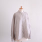 Cotton Linen Concealed Button Shirt Beige