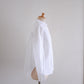 コットンリネンフリルネックシャツ Off White