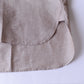 Cotton Linen Concealed Button Shirt Beige