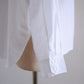 コットンリネンフリルネックシャツ Off White