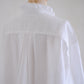 コットンリネンフリルネックシャツ Off White