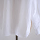 コットンリネンフリルネックシャツ Off White