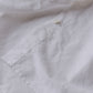 コットンリネンフリルネックシャツ Off White