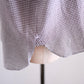 Cotton Linen Concealed Button Shirt Off White × Brown