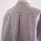 Cotton Linen Concealed Button Shirt Off White × Brown