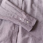 Cotton Linen Concealed Button Shirt Off White × Brown