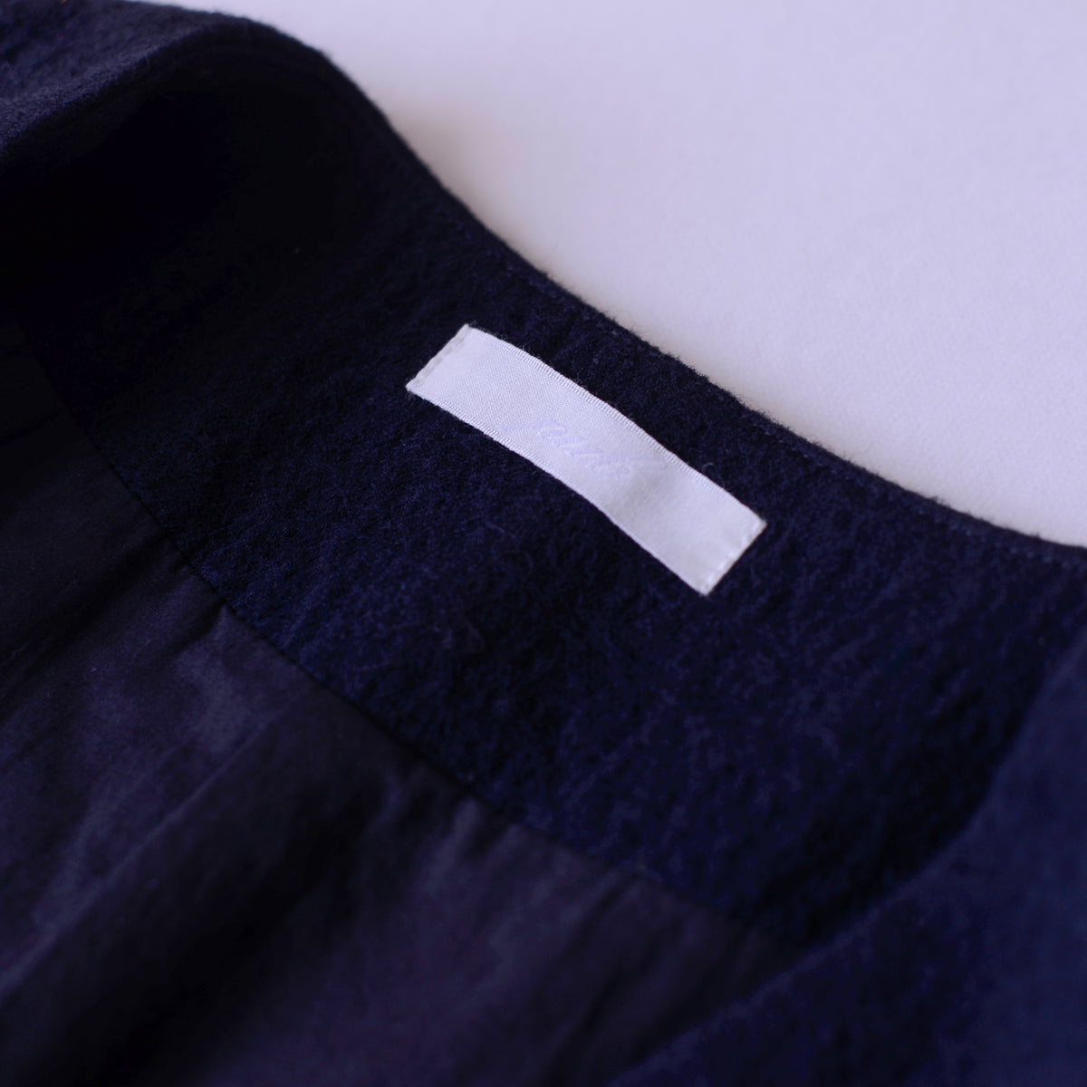 コットンウールダブルロングコート Black