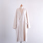 Soft wool collarless coat in Black