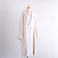 Soft wool collarless coat in Black