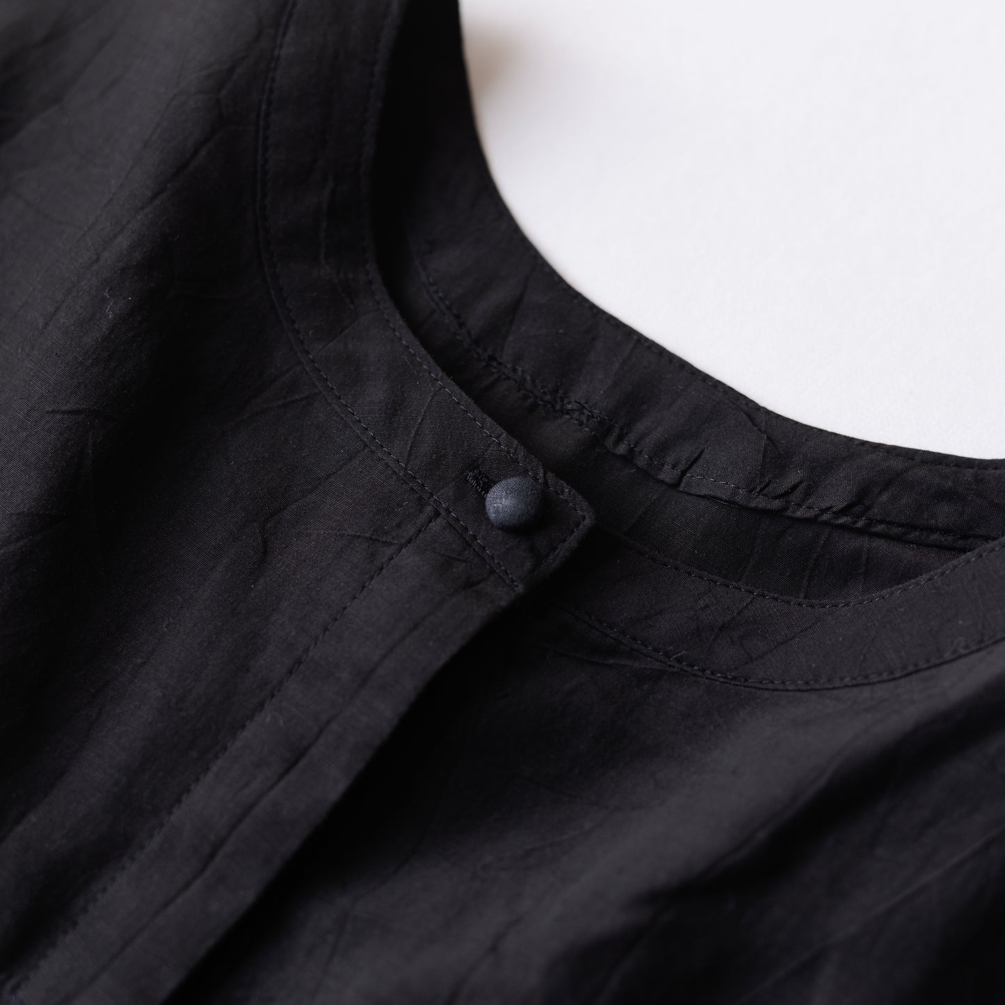 キュプラコットンリネンギャザーウエスト2ウェイワンピース Black