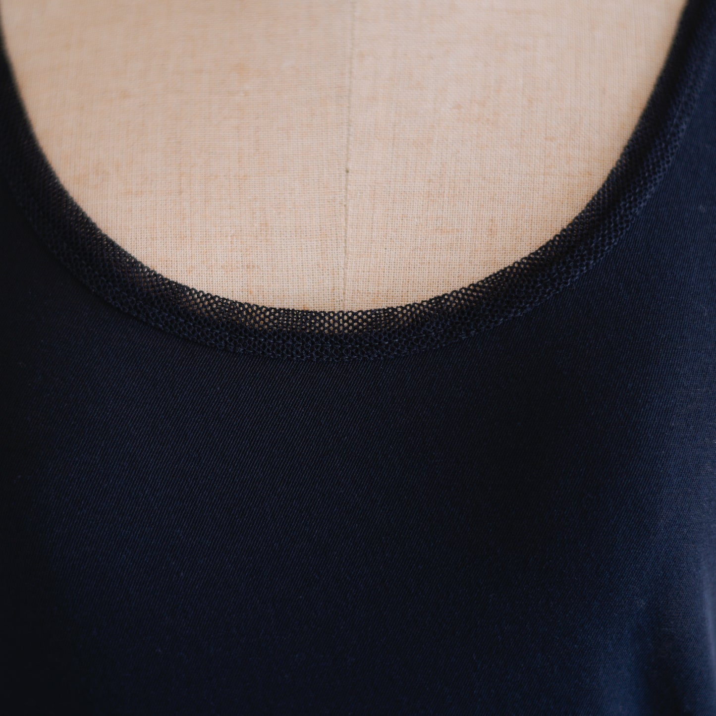 コットンチュールタンクトップ Black