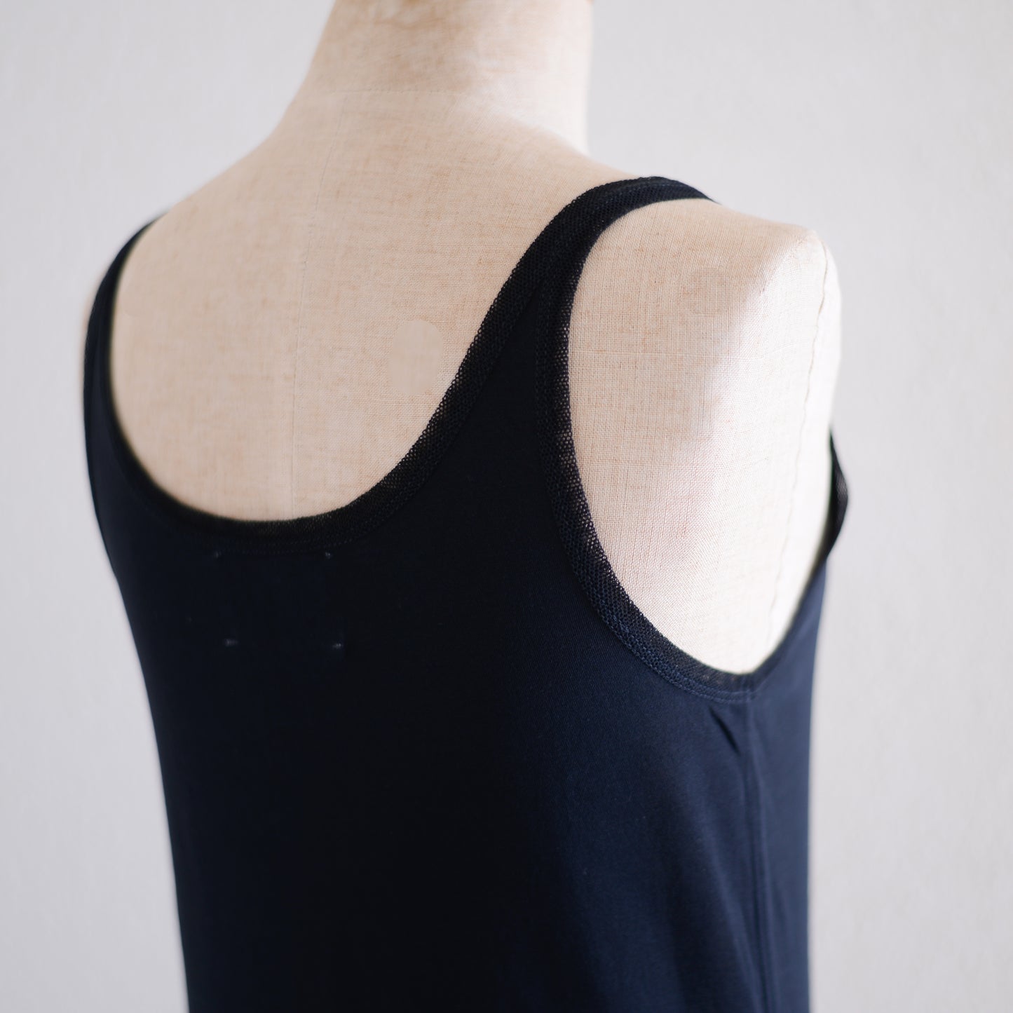 コットンチュールタンクトップ Black
