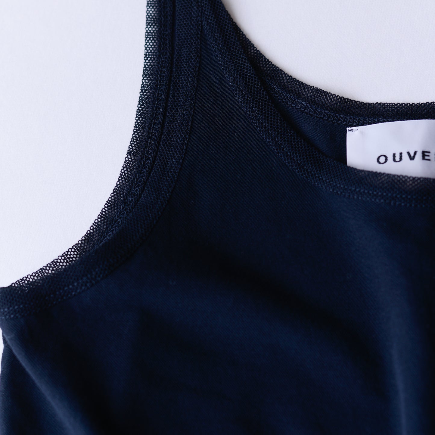 コットンチュールタンクトップ Black