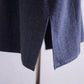 ソフトウールノーカラーコート Charcoal Gray