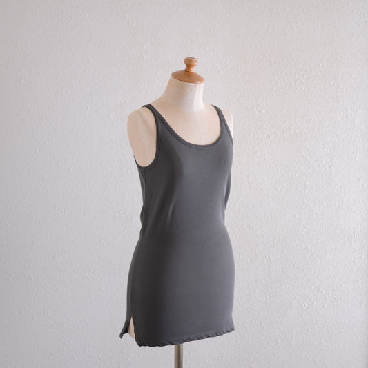 コットンチュールタンクトップ Charcoal Gray