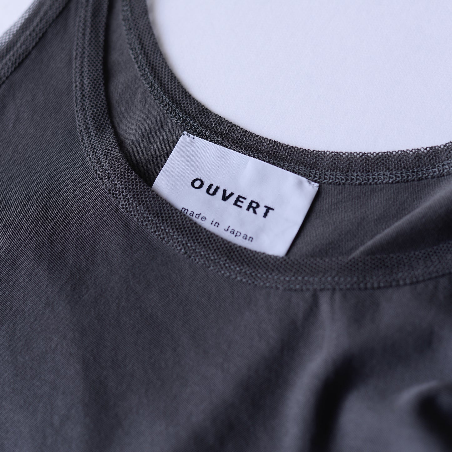 コットンチュールタンクトップ Charcoal Gray