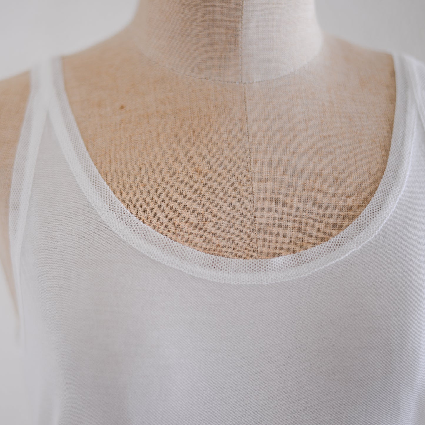 コットンチュールタンクトップ Off White