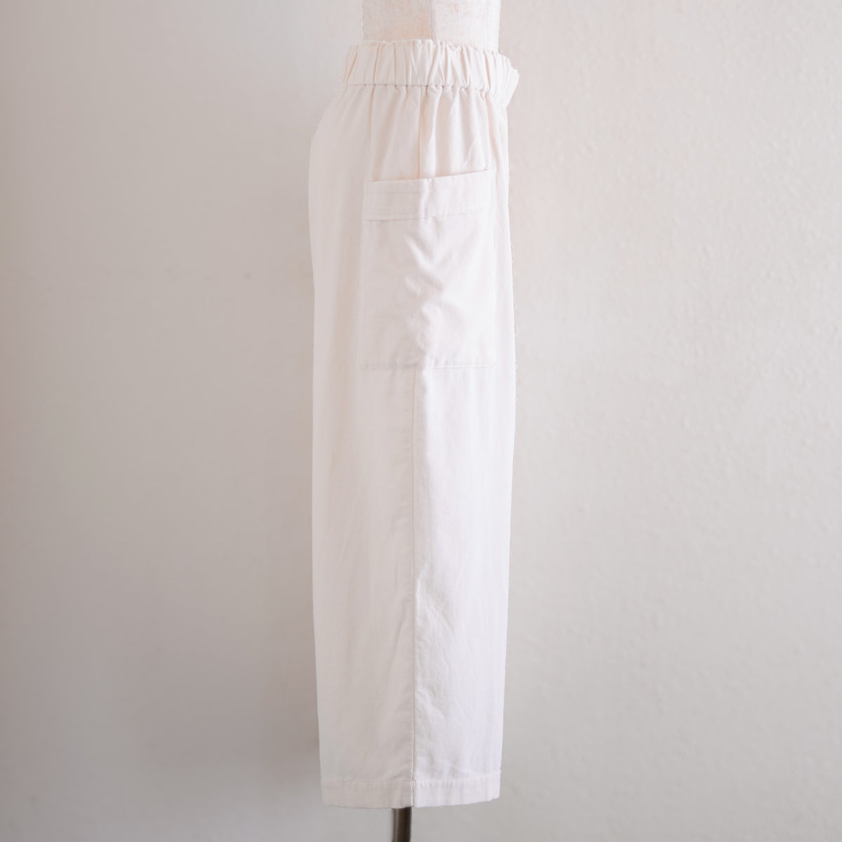 Cotton Side-Pocket Easy Pants - Natural