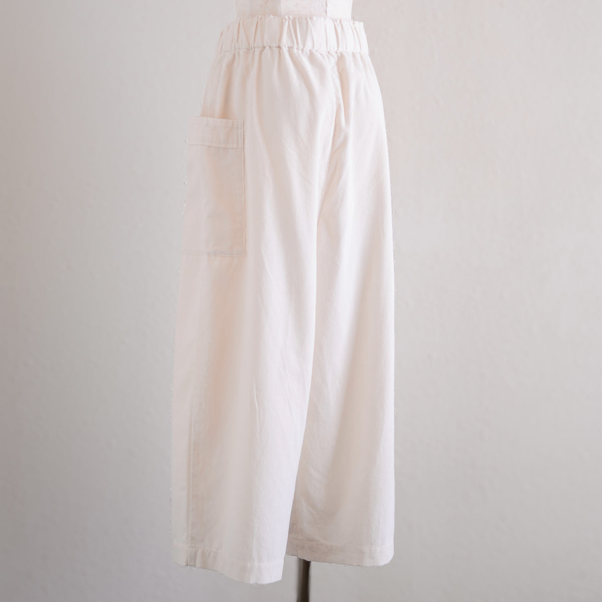Cotton Side-Pocket Easy Pants - Natural