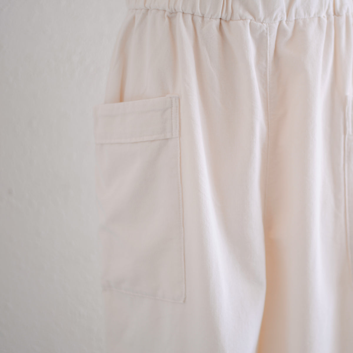 Cotton Side-Pocket Easy Pants - Natural