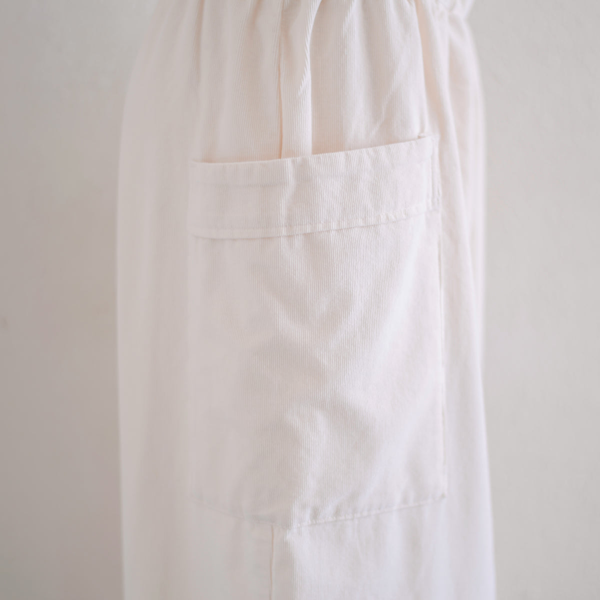 Cotton Side-Pocket Easy Pants - Natural