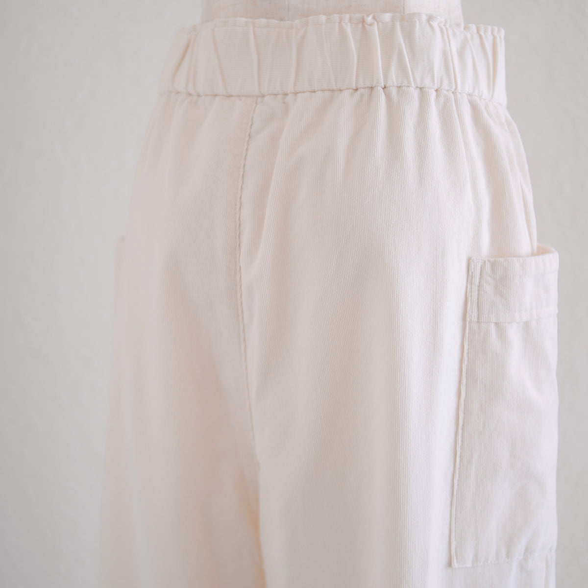 Cotton Side-Pocket Easy Pants - Natural