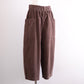 Cotton Side-Pocket Easy Pants Brown