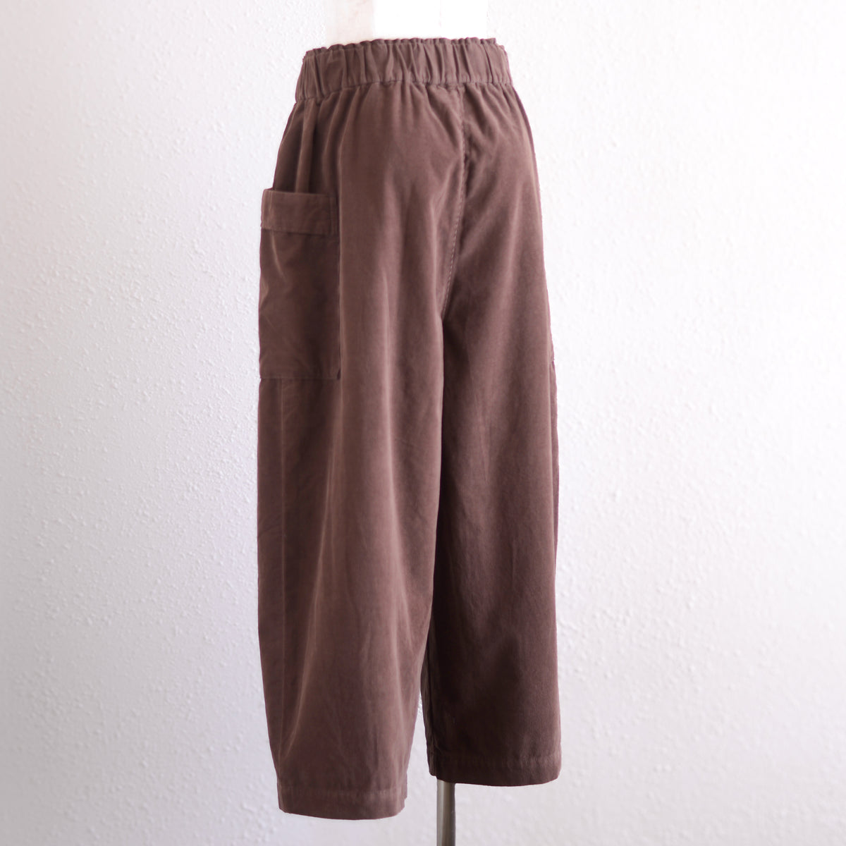 Cotton Side-Pocket Easy Pants Brown