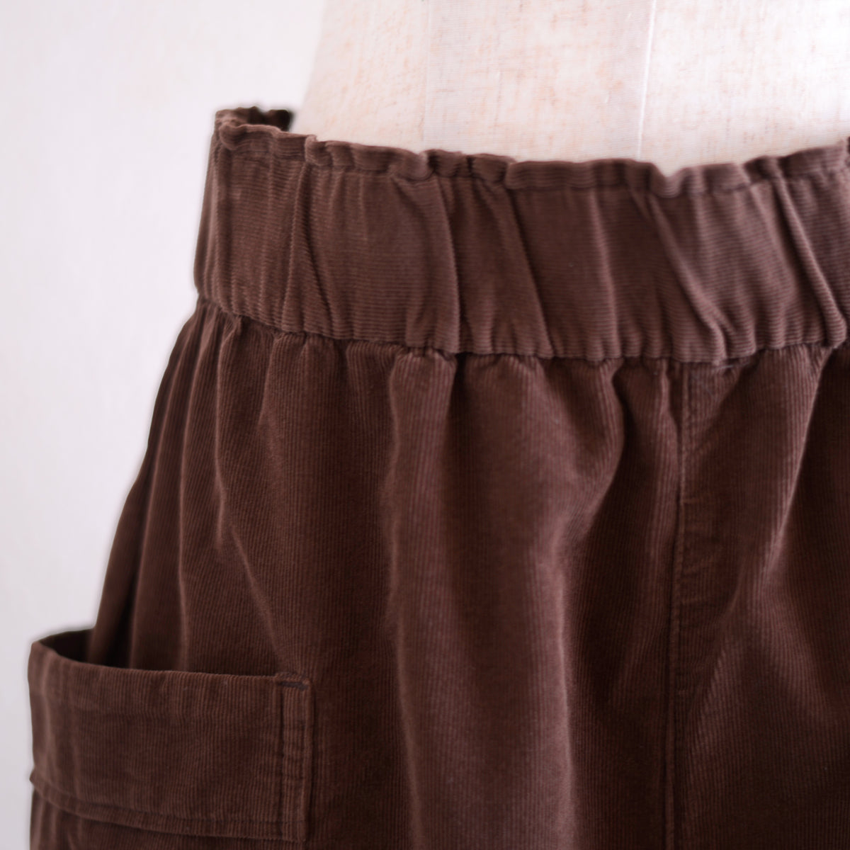 Cotton Side-Pocket Easy Pants Brown