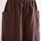 Cotton Side-Pocket Easy Pants Brown