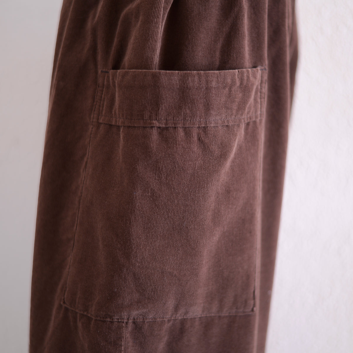 Cotton Side-Pocket Easy Pants Brown