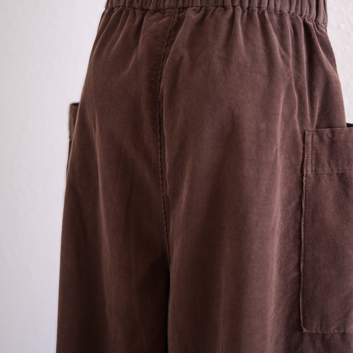 Cotton Side-Pocket Easy Pants Brown
