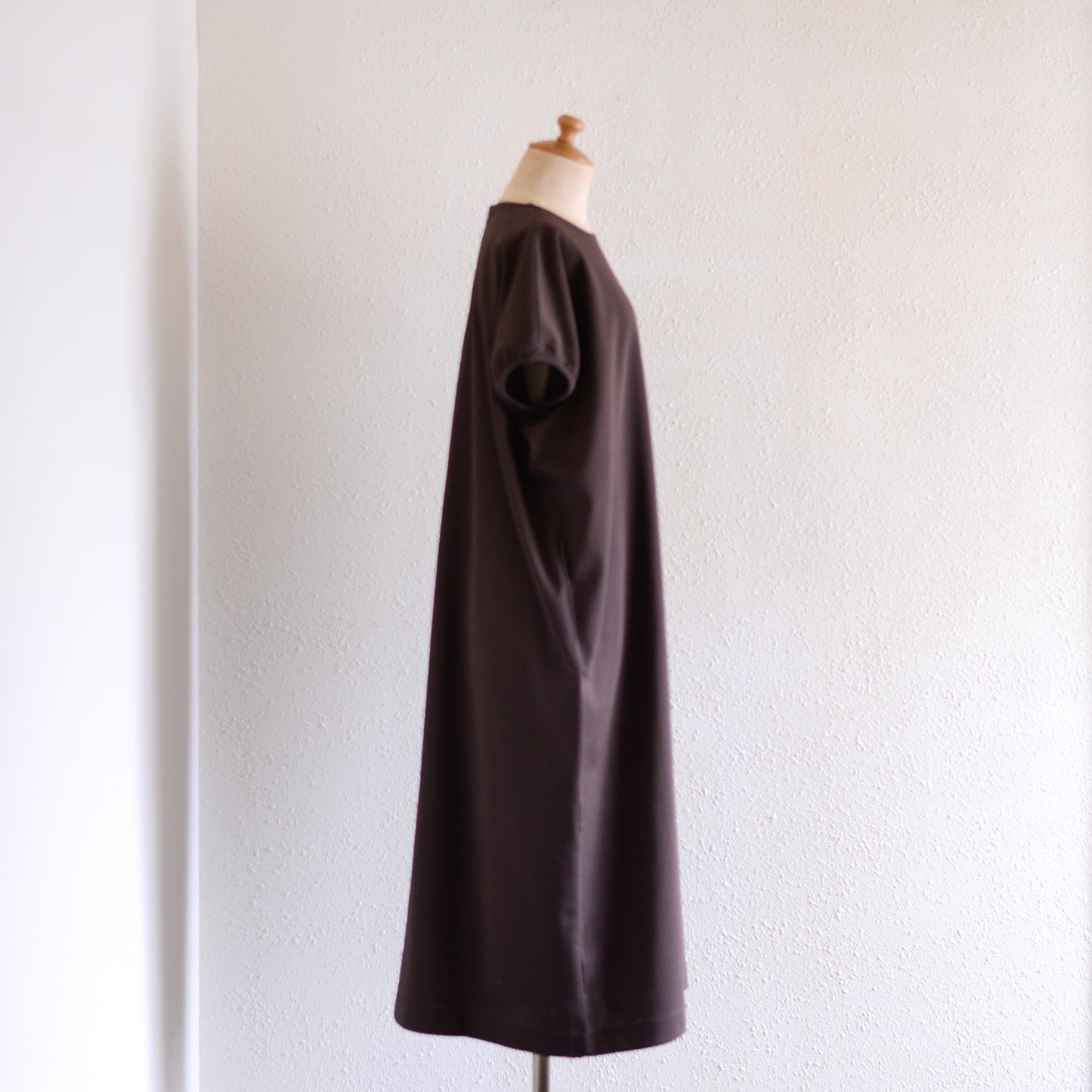 コットンプチスリーブワンピース Brown