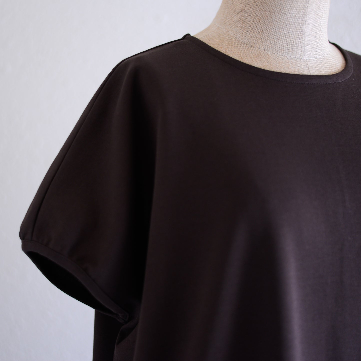 コットンプチスリーブワンピース Brown