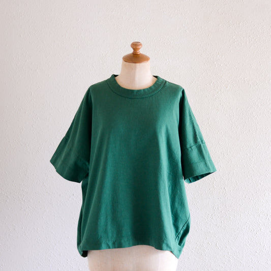 コットンドロップショルダーTシャツ Green