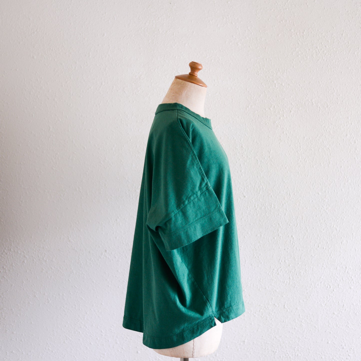 コットンドロップショルダーTシャツ Green