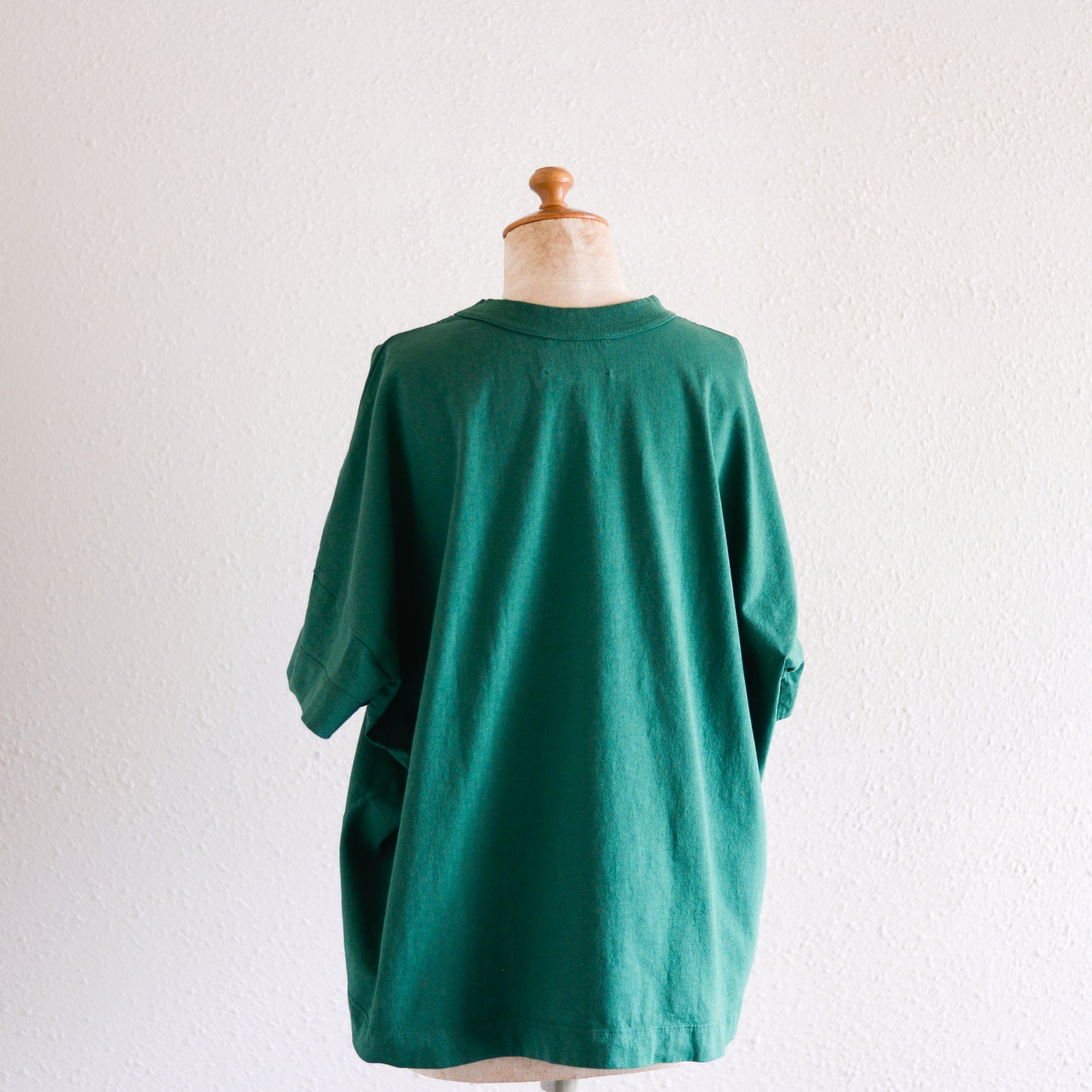 コットンドロップショルダーTシャツ Green
