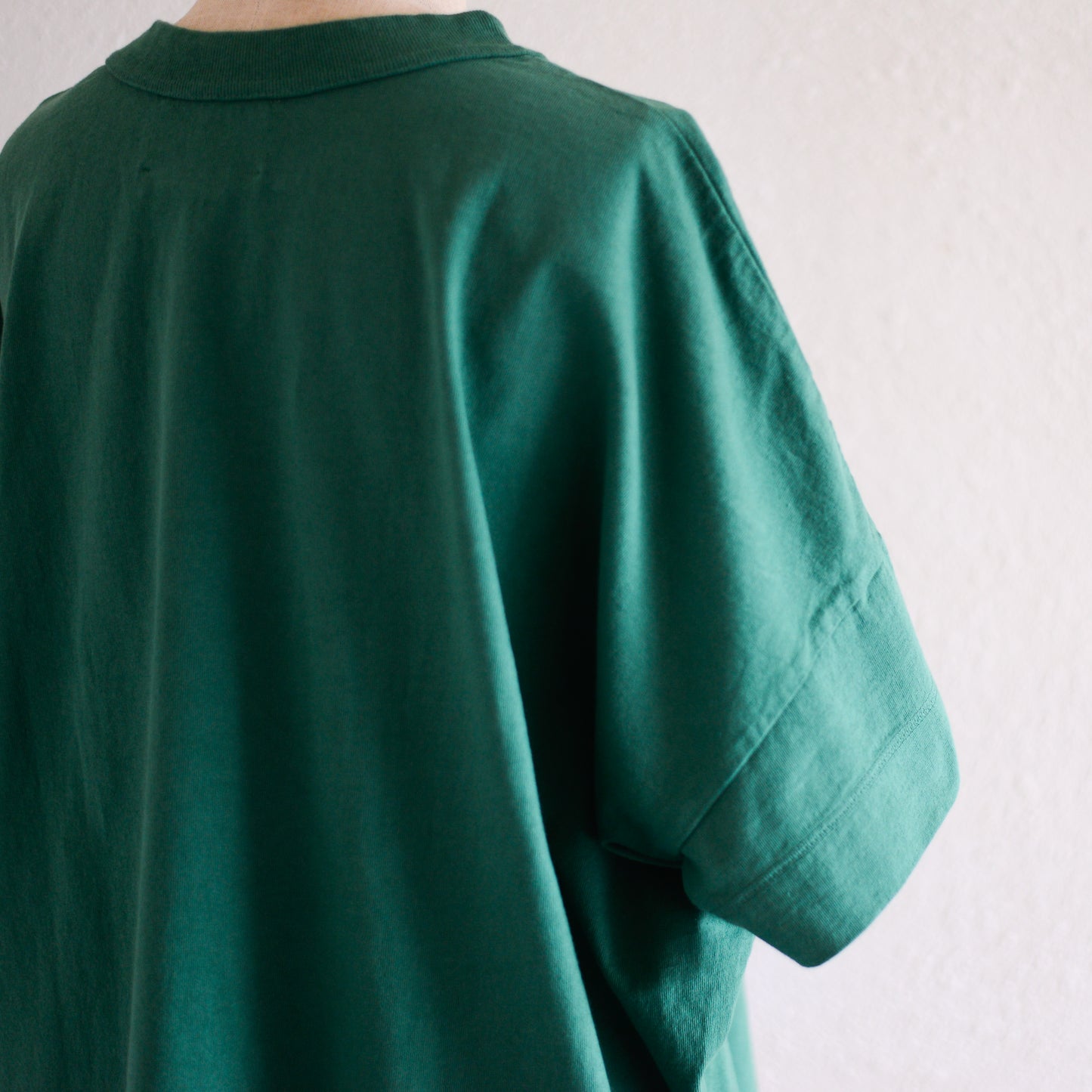 コットンドロップショルダーTシャツ Green