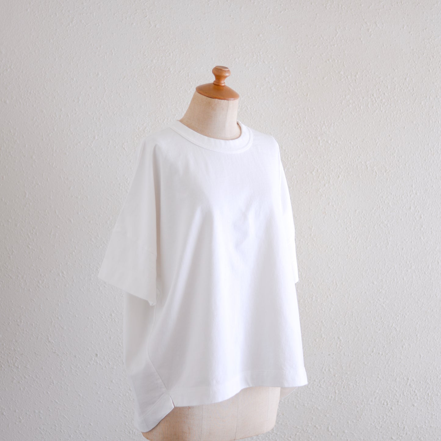 コットンドロップショルダーTシャツ Off White