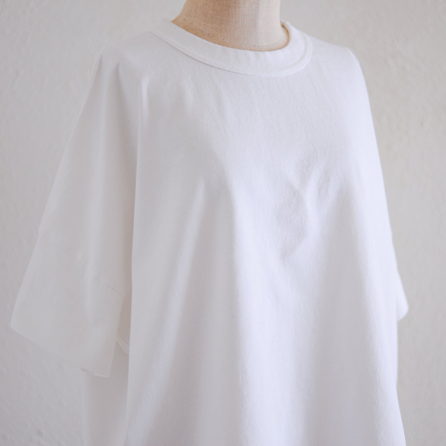 コットンドロップショルダーTシャツ Off White