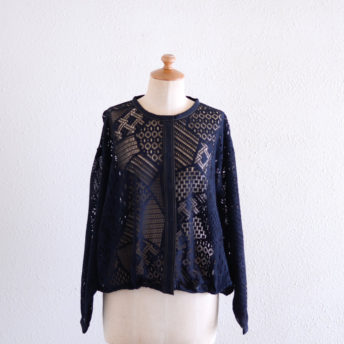 コットンクロシェジャケット Black