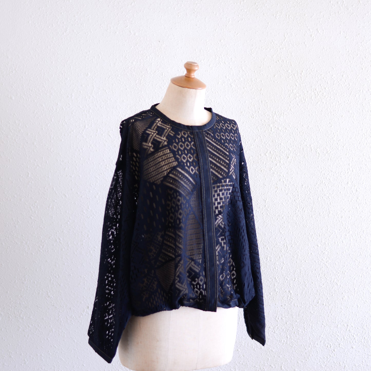 コットンクロシェジャケット Black