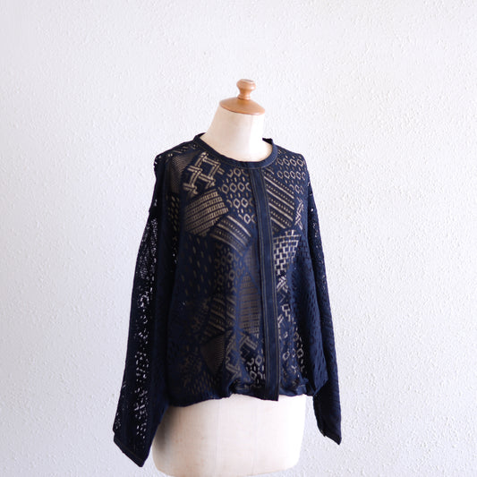 コットンクロシェジャケット Black