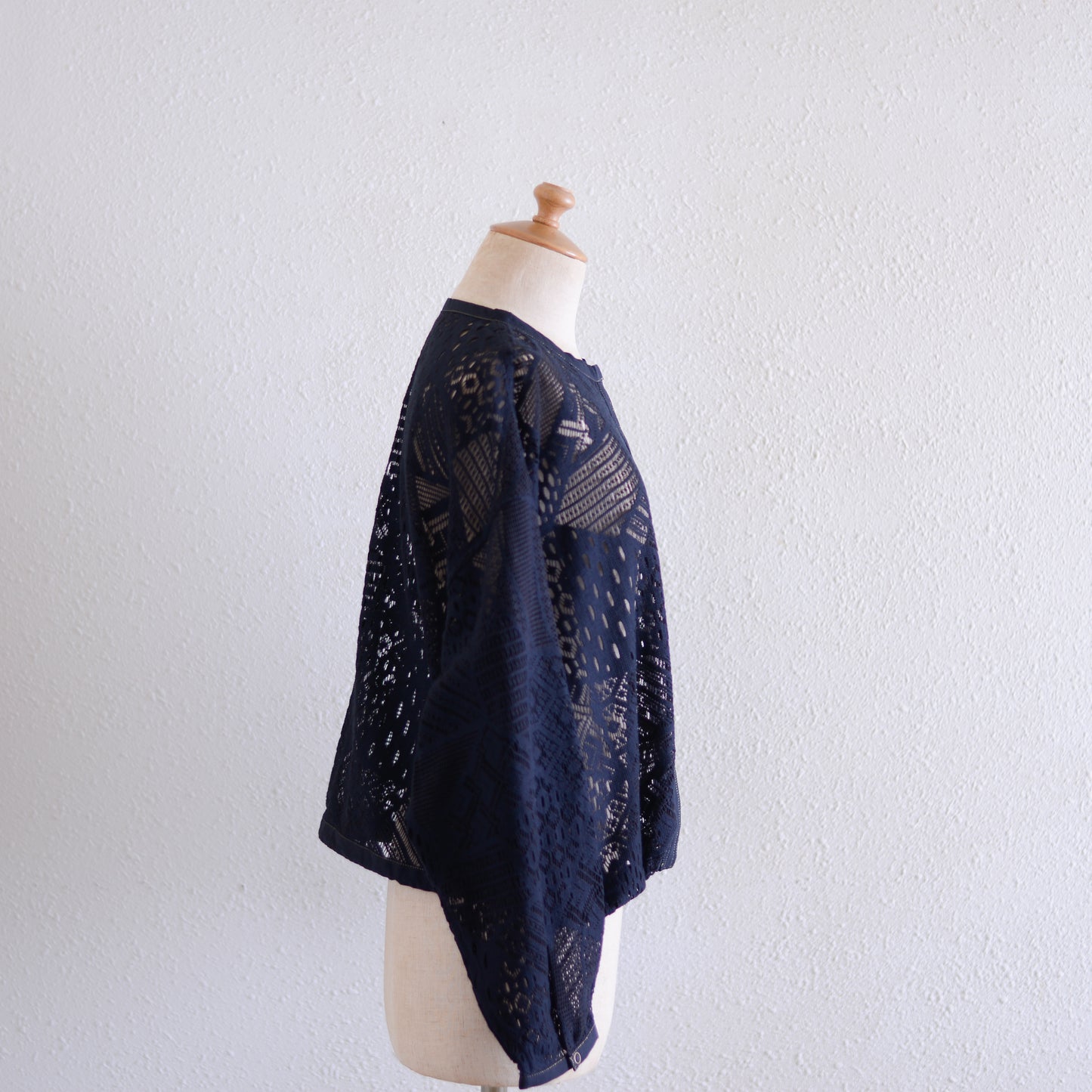 コットンクロシェジャケット Black