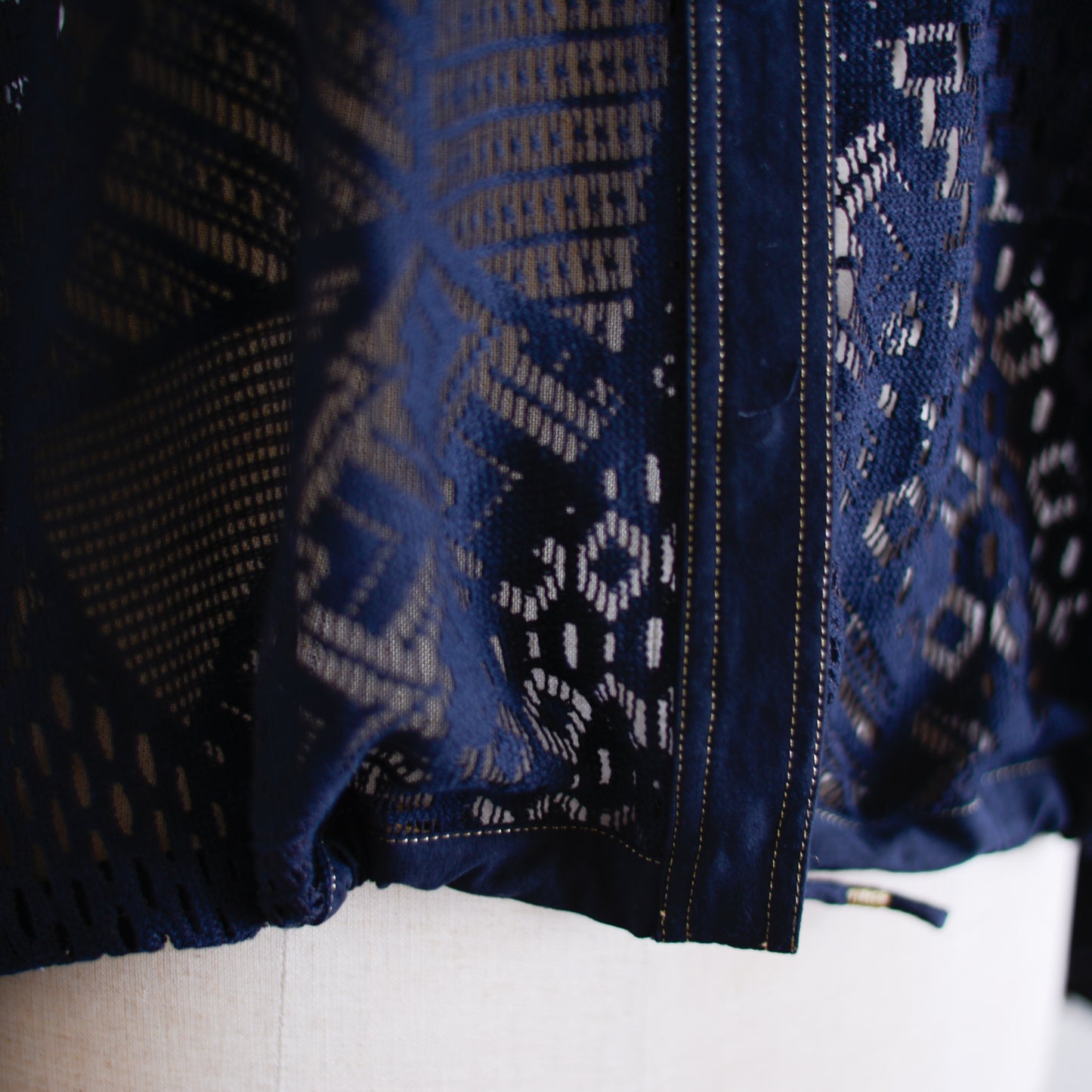 コットンクロシェジャケット Black