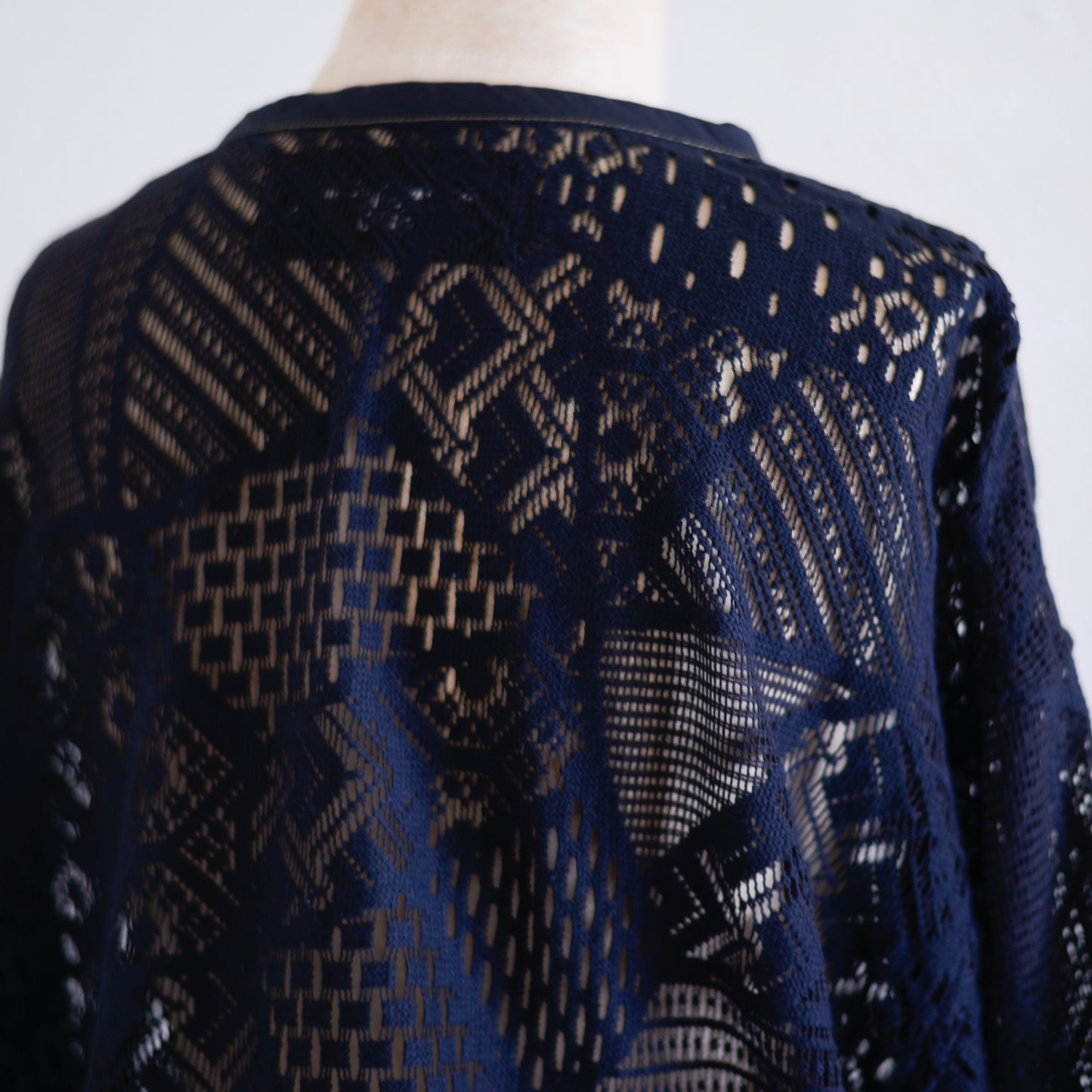 コットンクロシェジャケット Black