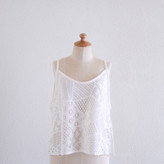 コットンクロシェキャミソール Ivory