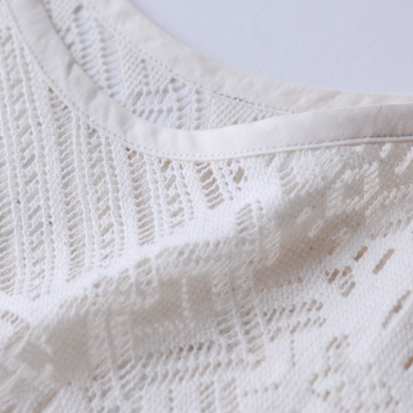 コットンクロシェキャミソール Ivory